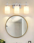 Frosted Glass Jasper Gold Modern 3-Light Bathroom Vanity Light - IPLUS Lighting