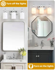 Frosted Glass Jasper Gold Modern 3-Light Bathroom Vanity Light - IPLUS Lighting