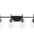 Jasper Modern 4-Light Clear Glass Linear Vanity Light - IPLUS Lighting