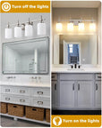Frosted Glass Jasper Gold Modern 4-Light Bathroom Vanity Light