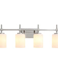 Frosted Glass Jasper Gold Modern 4-Light Bathroom Vanity Light