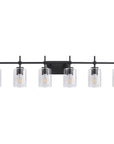 Clear Glass Jasper Modern 6-Light Bathroom Vanity Light - IPLUS Lighting