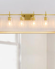 Clear Glass Jasper Modern 6-Light Bathroom Vanity Light
