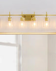 Clear Glass Jasper Modern 6-Light Bathroom Vanity Light - IPLUS Lighting