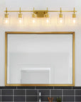 Clear Glass Jasper Modern 6-Light Bathroom Vanity Light - IPLUS Lighting