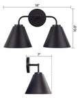 Modern Loft Lantern 2-Light Vanity Light - IPLUS Lighting