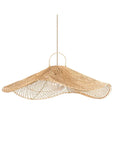 Lotus Modern Boho Handwoven Natural Rattan Pendant Light - IPLUS Lighting