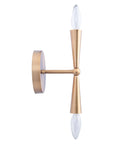 Mizu Mid Century Modern Gold 2 Light Wall Sconce - IPLUS Lighting