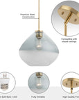 Pheobe Modern Handblown Glass 1-Light Pendant Light - IPLUS Lighting