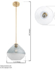 Pheobe Modern Handblown Glass 1-Light Pendant Light
