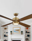 52" Bucholz Industrial Dimmable Ceiling Fan - IPLUS Lighting