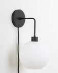 Plug-In Bend Solo 8in Globe Sconce