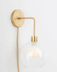 Plug-In Bend Solo 8in Globe Sconce