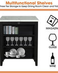 36" Contemporary Dining Table Set with High Gloss Finish and USB Charging
