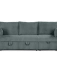 Oversized Faux Fur Sleeper Sectional with Pull-Out Chair and USB Charging