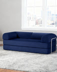 79" Modern Corduroy Sofa Bed with Supportive Lumbar Pillow