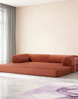 79" Modern Corduroy Sofa Bed with Supportive Lumbar Pillow