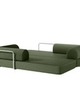 79" Modern Corduroy Sofa Bed with Supportive Lumbar Pillow