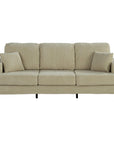Beige Sofa and Loveseat Set with Storage Ottoman and USB Charging