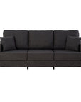 3-Piece Contemporary Sofa Set with USB Charging & Storage Ottoman