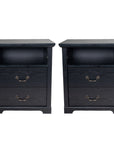 Rustic 22" Nightstand with 2 Drawers and Open Storage Shelf