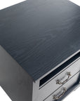 Rustic 22" Nightstand with 2 Drawers and Open Storage Shelf
