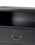 Rustic 22" Nightstand with 2 Drawers and Open Storage Shelf