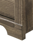 Rustic 22" Nightstand with 2 Drawers and Open Storage Shelf