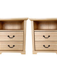 Rustic 22" Nightstand with 2 Drawers and Open Storage Shelf