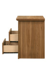 Rustic 22" Nightstand with 2 Drawers and Open Storage Shelf