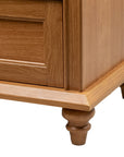 24" Transitional 3-Drawer Nightstand with Solid Wood Legs