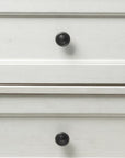 24" Transitional 3-Drawer Nightstand with Solid Wood Legs