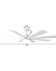 72" Elbe Modern Smart Ceiling Fan