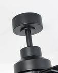 52" Modern Black Downrod Ceiling Fan