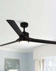 60" Hamptons Black Ceiling Fan