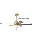 Vaczon 52" Double-sided Blades Ceiling Fan