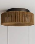 Vela 14" Handwoven Jute Flush Mount Ceiling Light