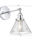 Modern Silver 1-Light Wall Sconce Light