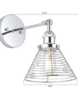 Modern Silver 1-Light Wall Sconce Light - IPLUS Lighting