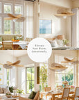 Whisper Leaf Rattan Pendant Light - IPLUS Lighting
