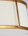 Aveline 3-Light Antique Gold Semi-Flush Mount Ceiling Light