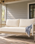 Marin 2-Seat Woven Rope Outdoor Swing Sofa with Cushions