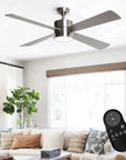 52" Bucholz Industrial Dimmable Ceiling Fan - IPLUS Lighting