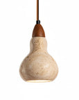 Veon 4.7 Inch Modern Rustic Elegance Travertine Pendant Light - IPLUS Lighting