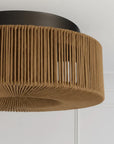 Vela 14" Handwoven Jute Flush Mount Ceiling Light - IPLUS Lighting