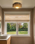 Vela 14" Handwoven Jute Flush Mount Ceiling Light - IPLUS Lighting
