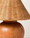 Boho Rattan Shade Wood Table Lamp - IPLUS Lighting