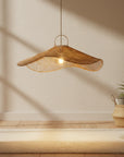 Lotus Modern Boho Handwoven Natural Rattan Pendant Light - IPLUS Lighting