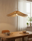 Lotus Modern Boho Handwoven Natural Rattan Pendant Light - IPLUS Lighting
