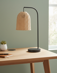 Brown Rattan 1 Light Table Lamp with Metal Base